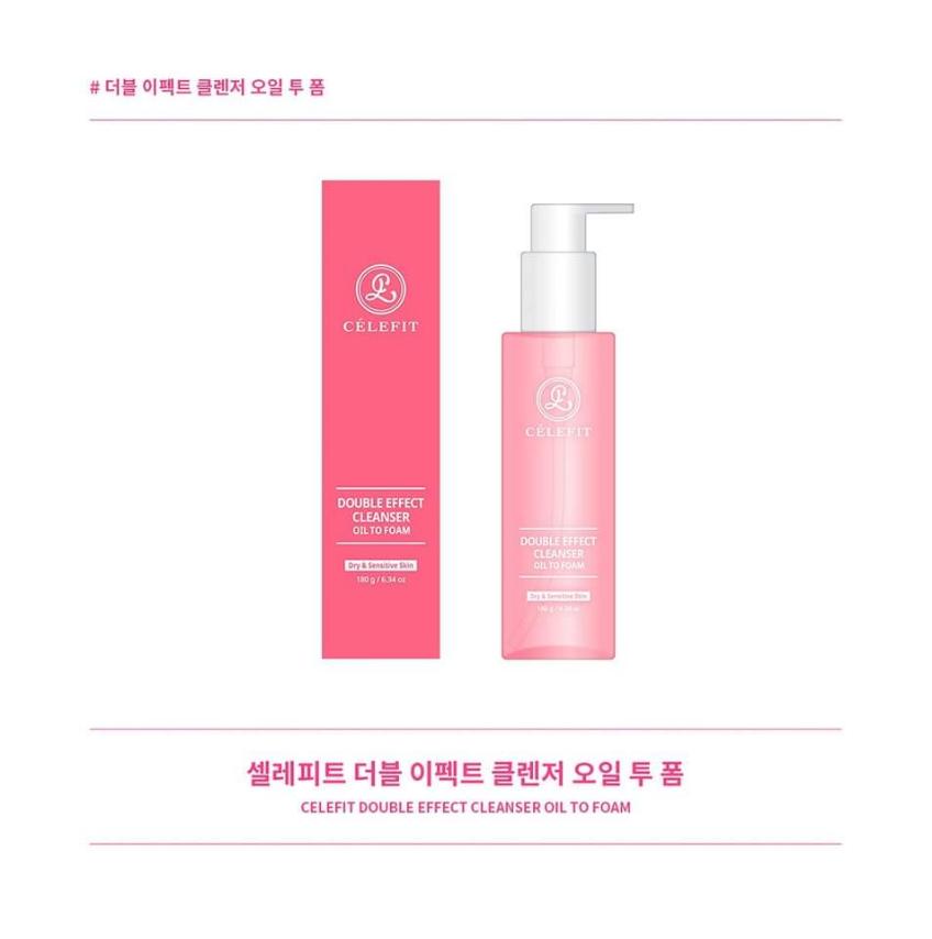 Celefit Double Effect Cleanser Oil To Foam Aerial Korea