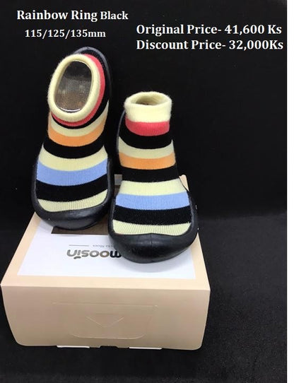 Baby shoes ( Rainbow Ring Black )
